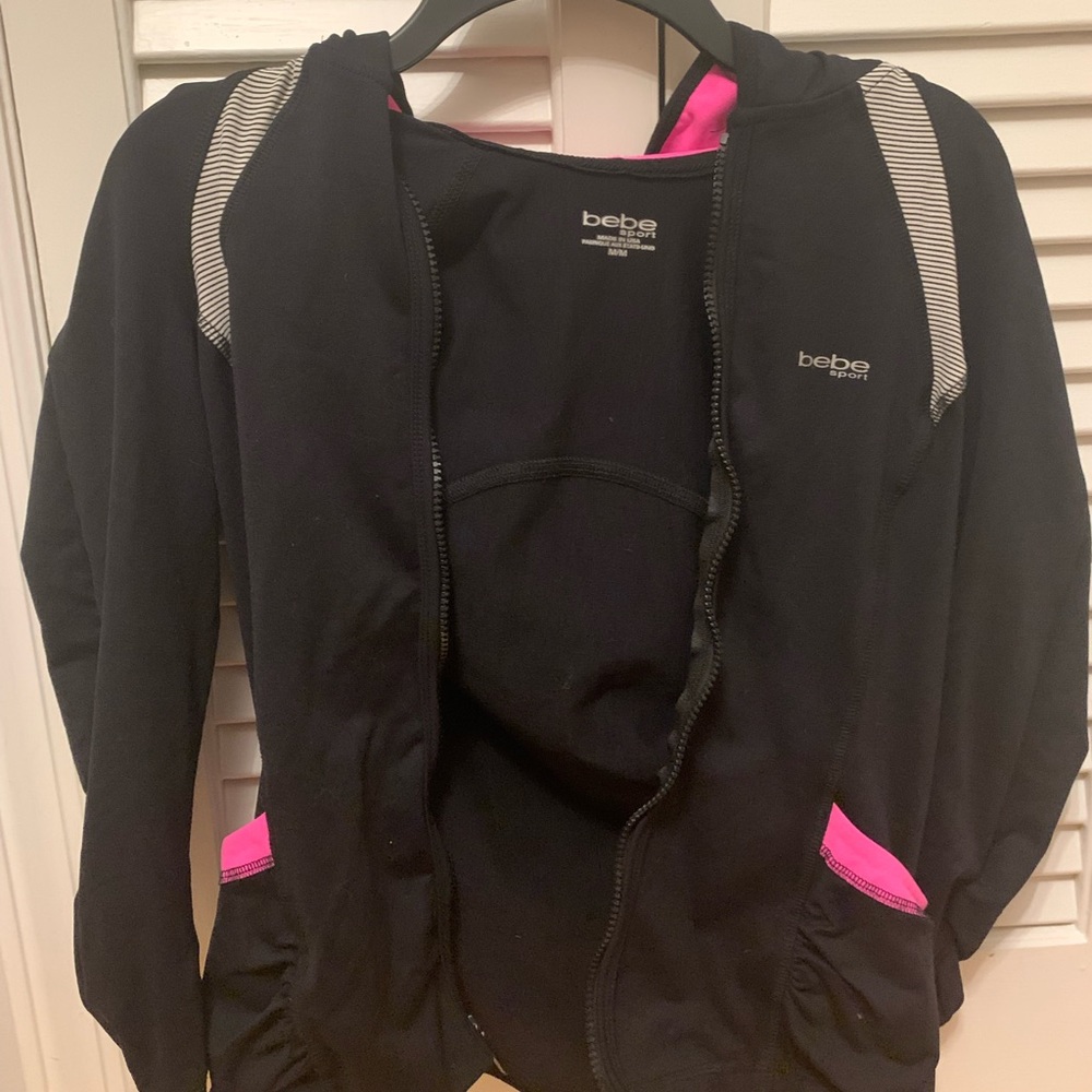 Bebe sport womens cinched zip up jacket